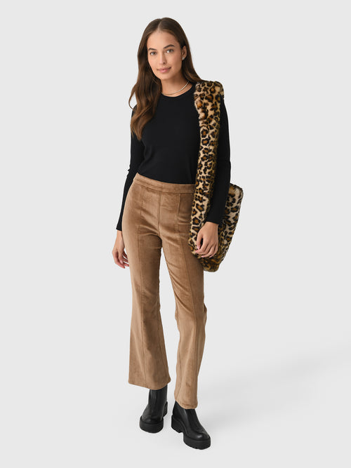 SPRWMN Women's Corduroy Ankle Flare Seam Pant