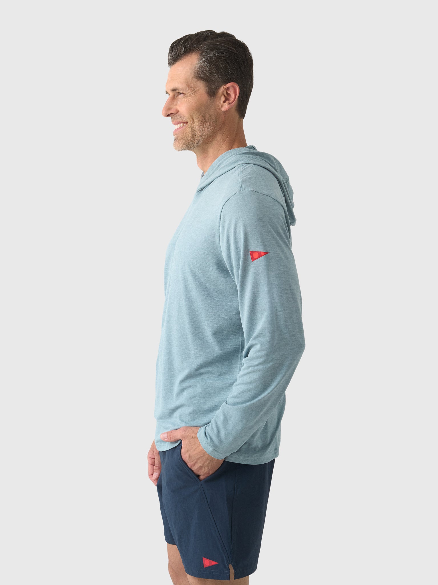 Florence Marine X Men's Airtex Long Sleeve Hooded Shirt - Saint Bernard