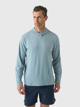Florence Marine X Men's Airtex Long Sleeve Hooded Shirt - Saint Bernard
