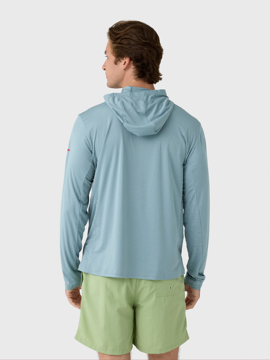 Florence Marine X Men's Sun Pro Long Sleeve Crossover Hooded UPF Shirt - Saint Bernard