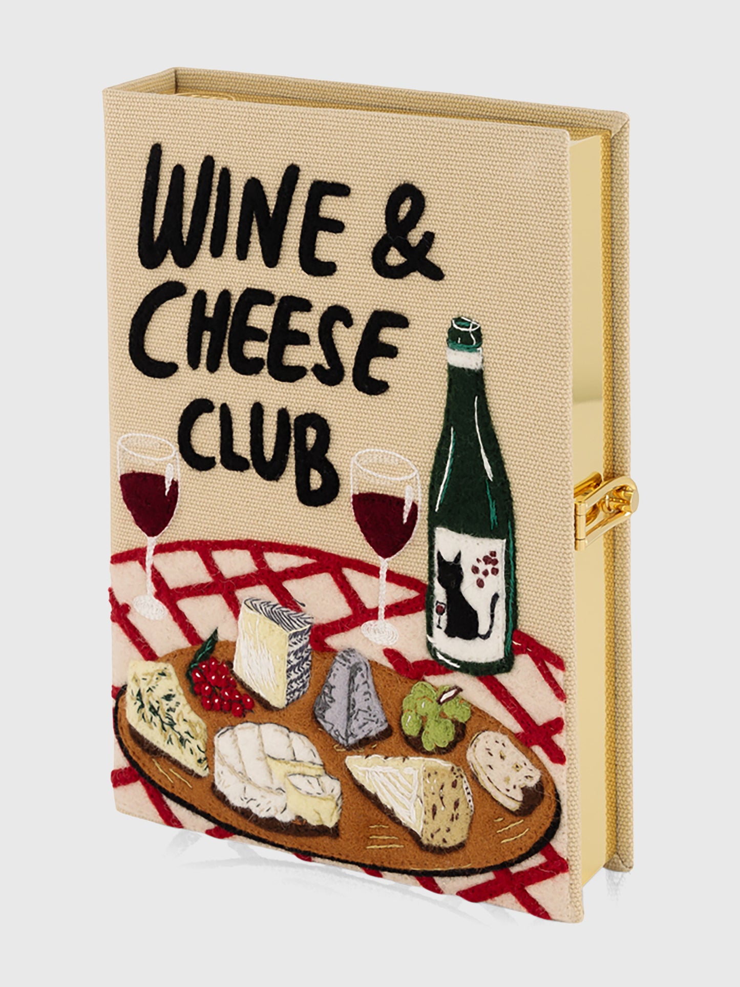 Olympia Le-Tan Wine + Cheese Club Book Clutch - Saint Bernard