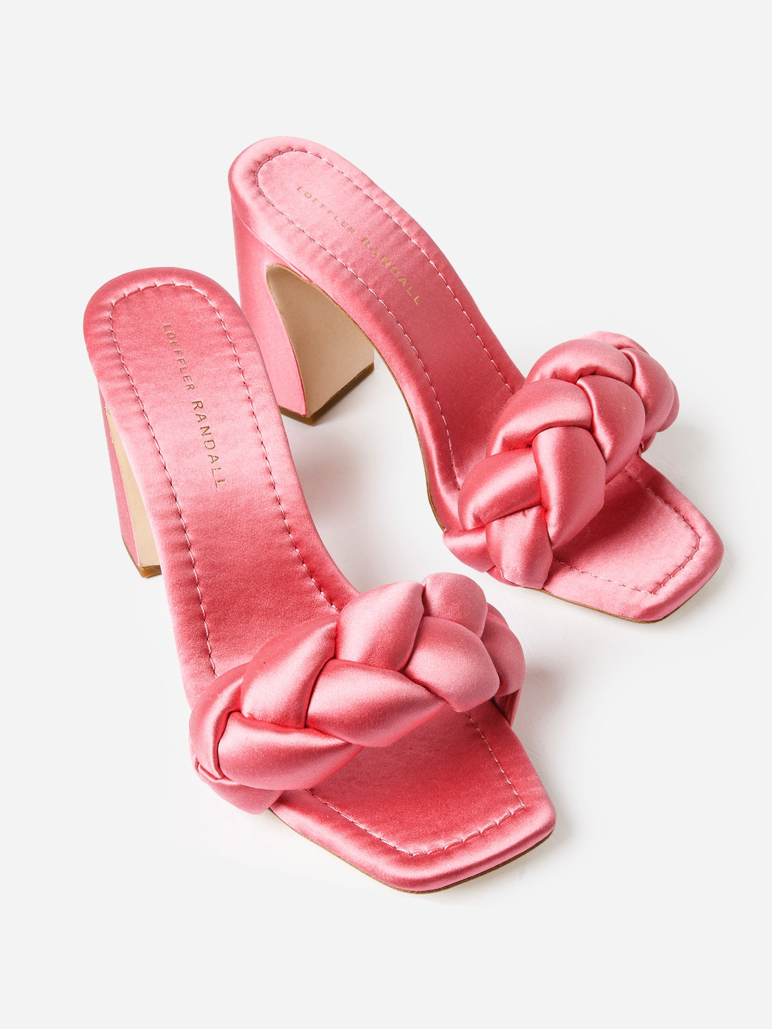 Loeffler Randall Women's Freya Braided Curve Heel Mule - Saint Bernard