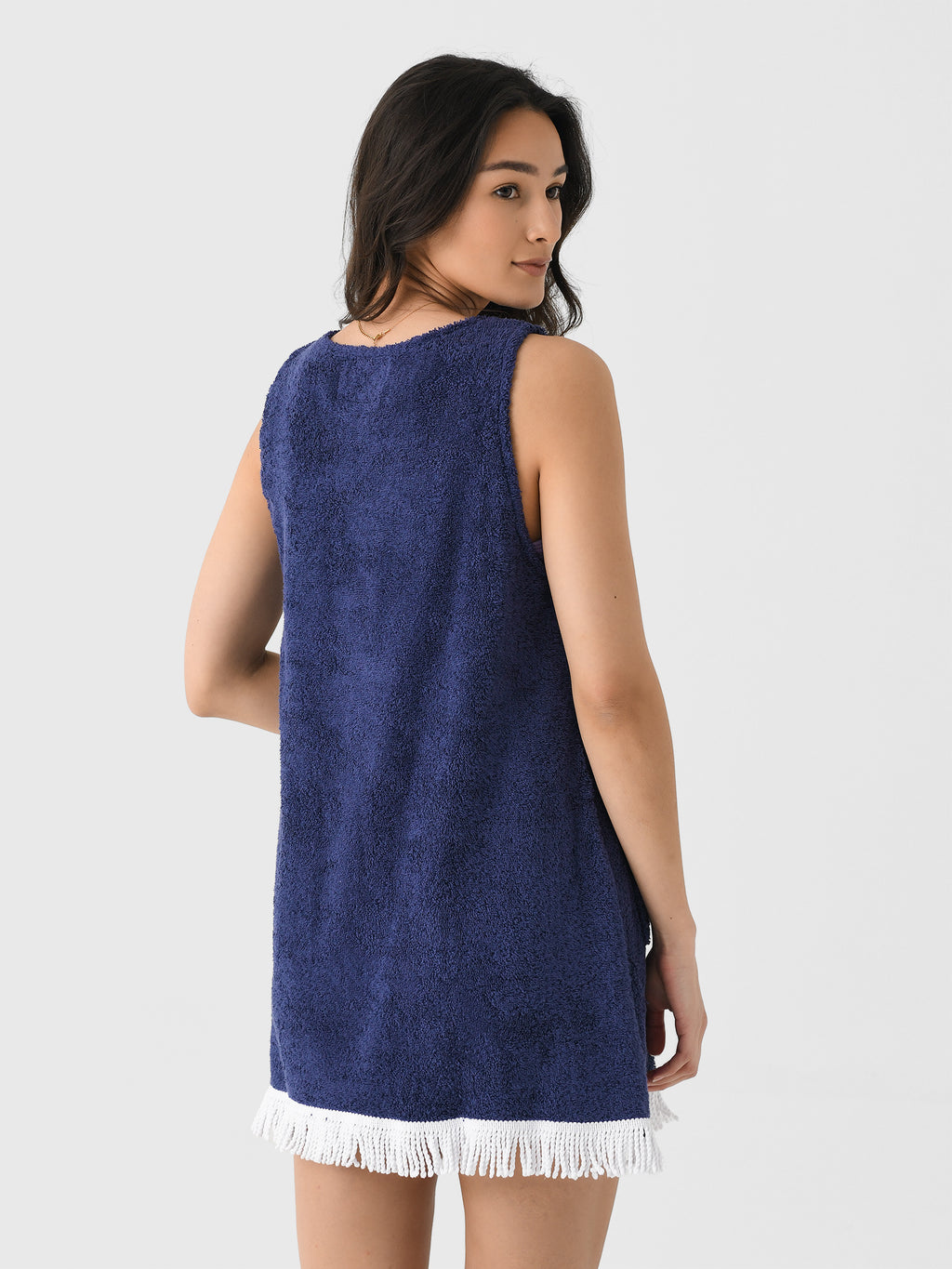 FRINGES MINI TOWELxNAVY-alt3