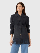 Love Note Women's Fringe Sweater Jacket - Saint Bernard