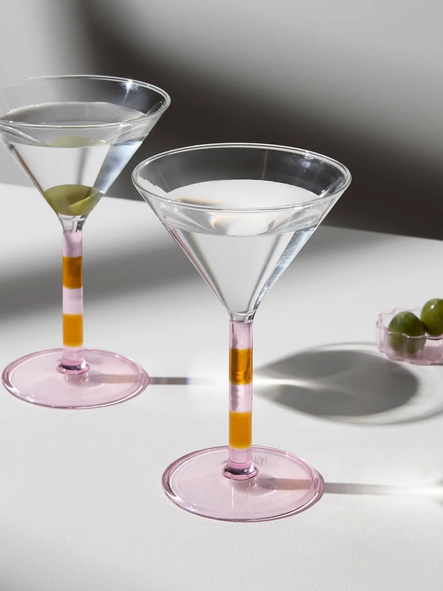 Fazeek Striped Martini Glass Set - Saint Bernard