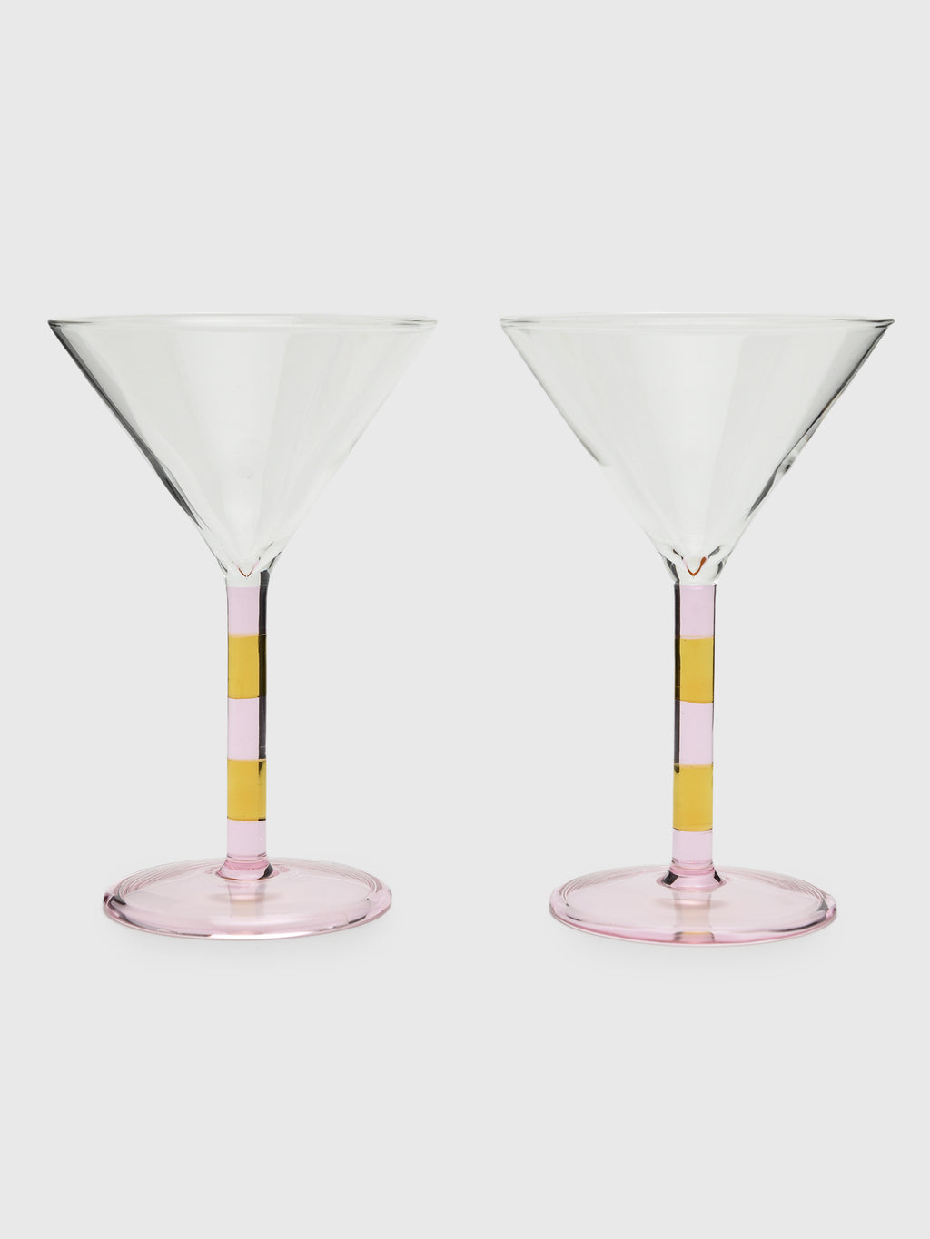 Fazeek Striped Martini Glass Set - Saint Bernard