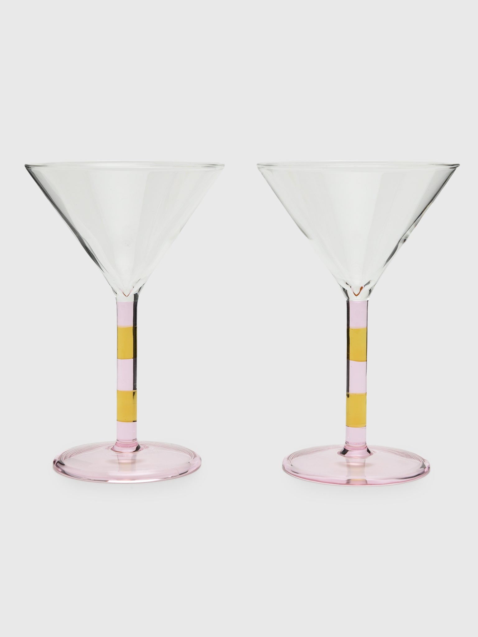 Fazeek Striped Martini Glass Set - Saint Bernard