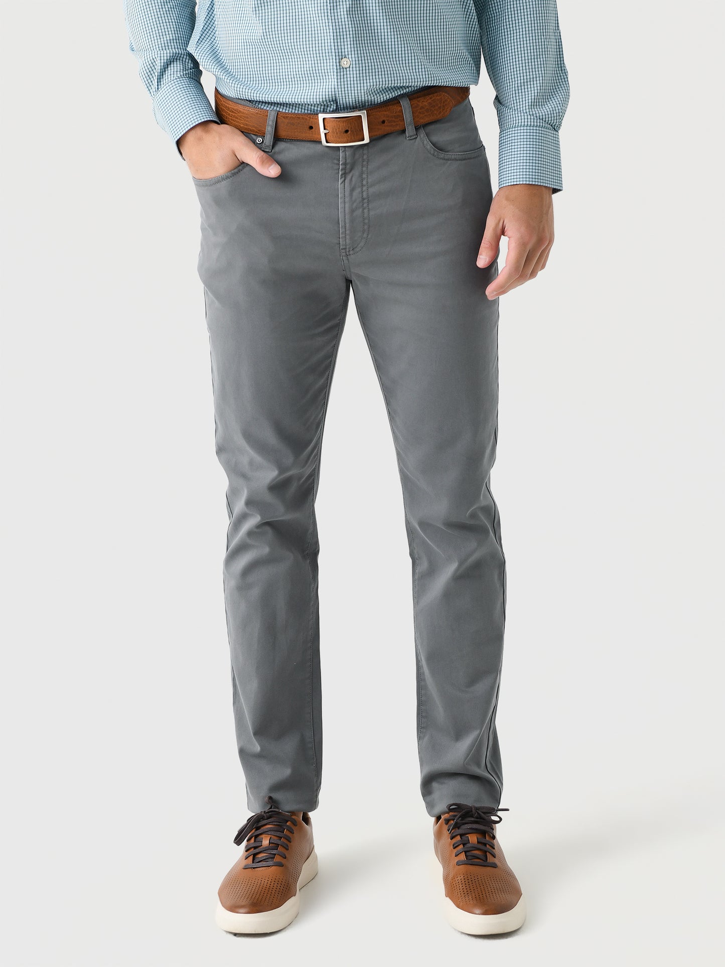 RYE51 Men's French Terry Comfort Stretch Five-Pocket Pant - Saint Bernard