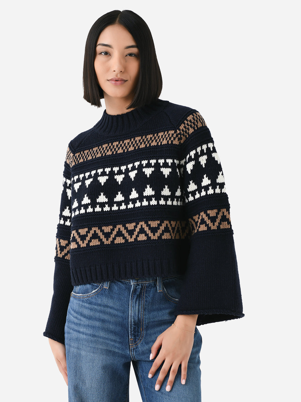 Never A Wallflower Women's Fair Isle Sweater - Saint Bernard
