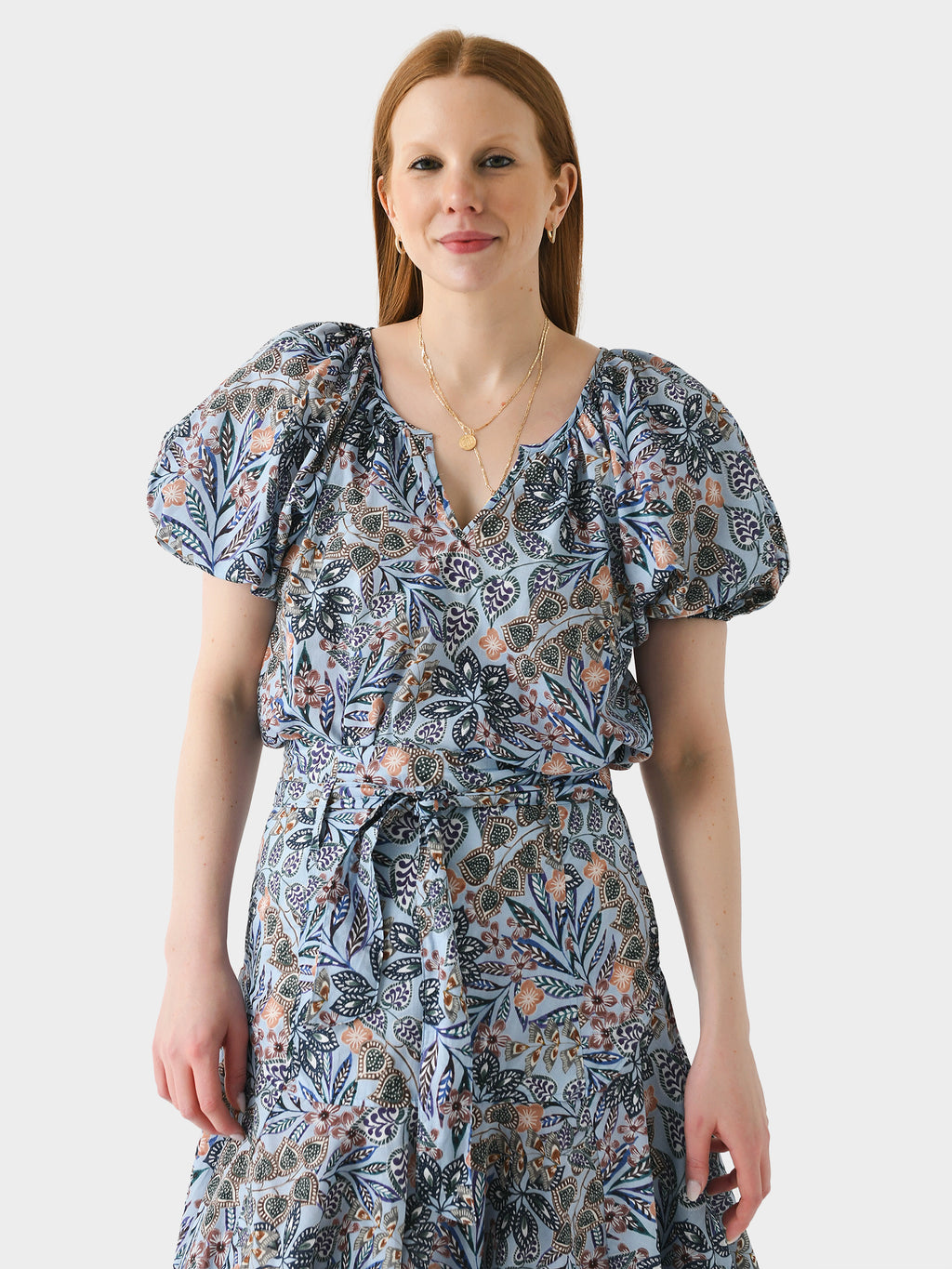 Never A Wallflower Women's Gathered V-Neck Top - Saint Bernard