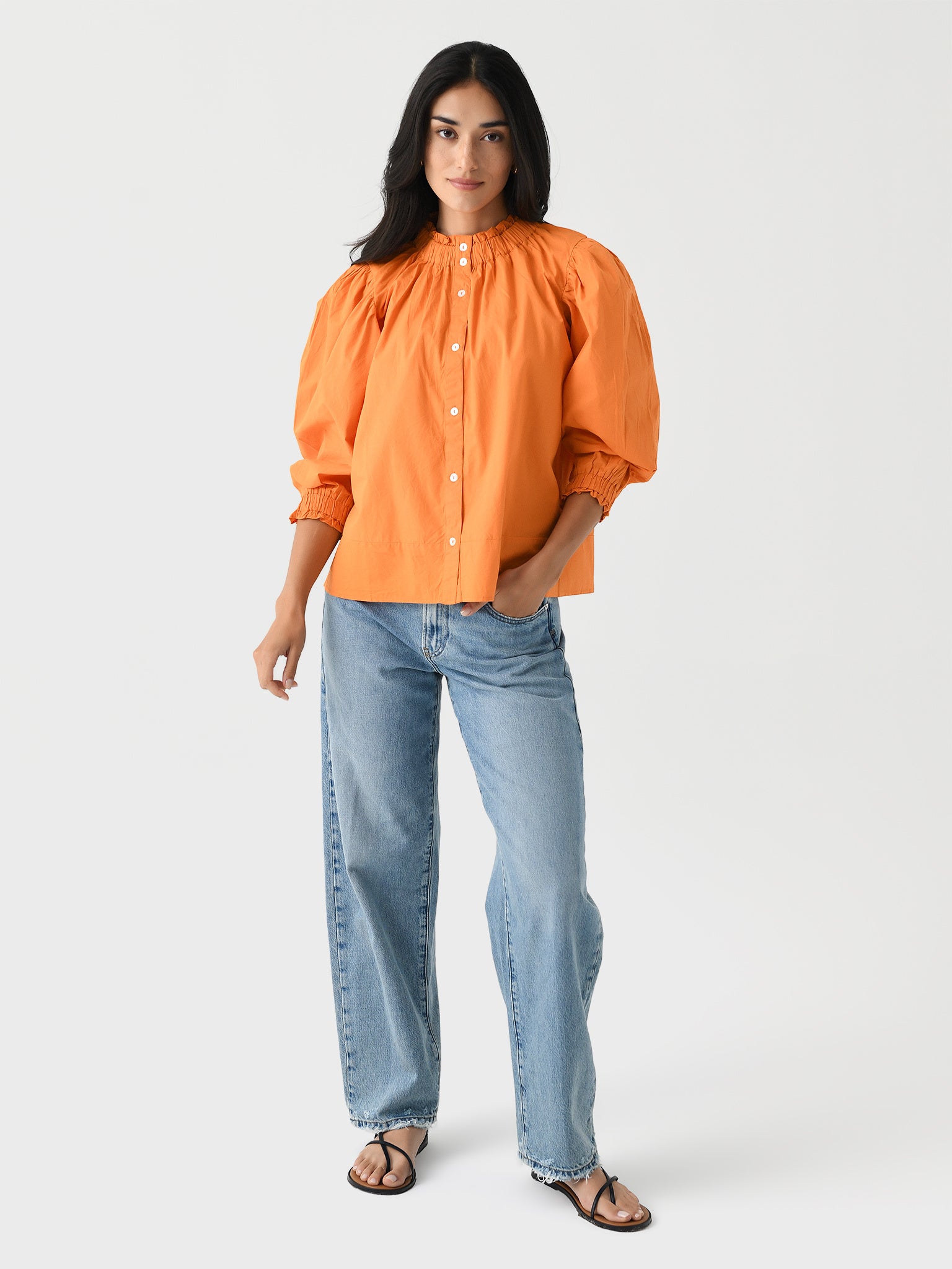 Never A Wallflower Women's Elastic Collar Top - Saint Bernard
