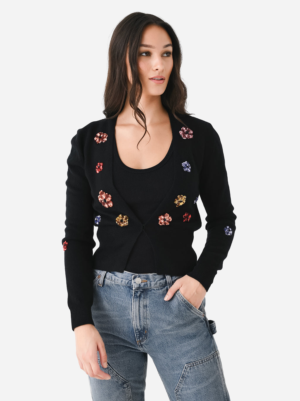 Le Superbe Women's Pismo Flower Cardigan - Saint Bernard