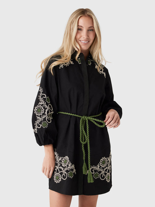 Never A Wallflower Women's French Knot Short Dress - Saint Bernard
