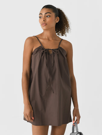 deiji studios brown dress Deiji Studios Double Seam Dress In Chocolate - 30% Off