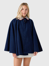 Les Vacances d'Irina Women's Denim Cape - Saint Bernard