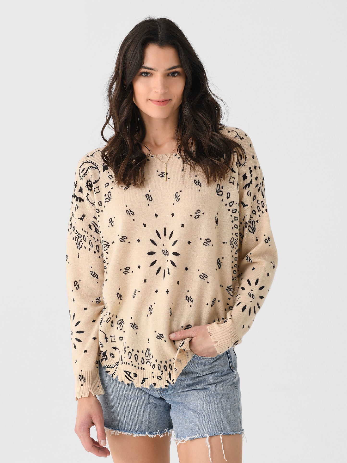 Kujten Women's Mela Bandana Sweater - Saint Bernard