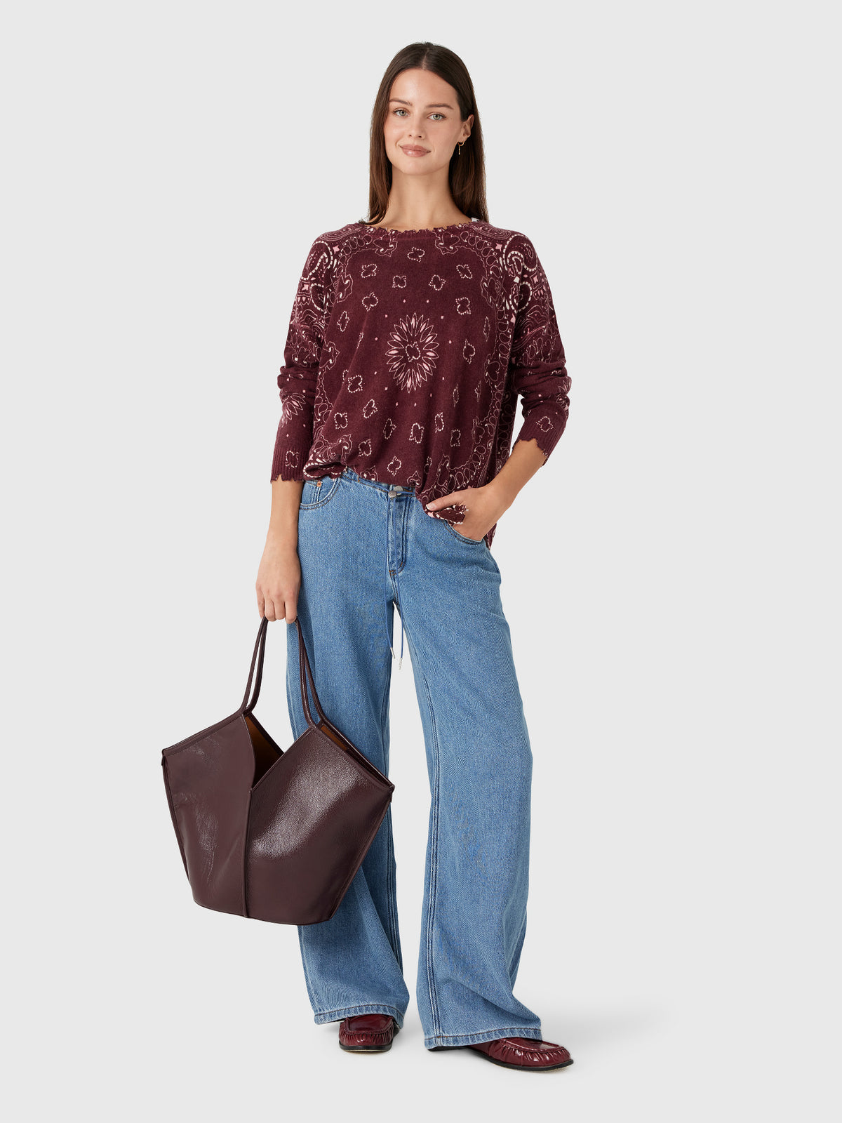 Kujten Women's Mela Bandana Sweater - Saint Bernard