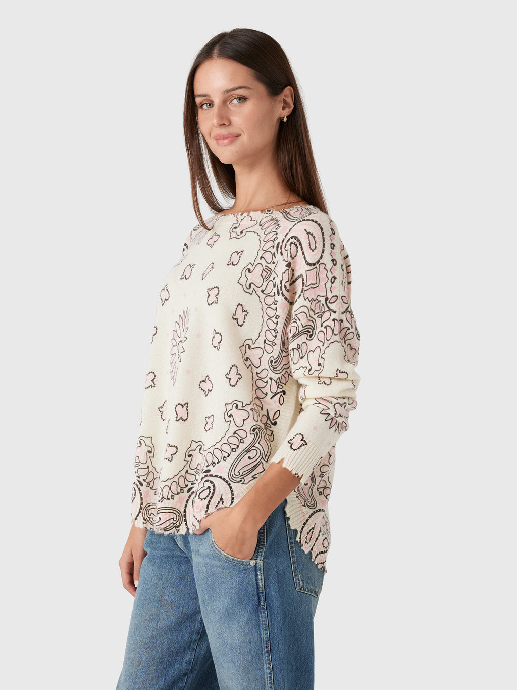 Kujten Women's Mela Bandana Sweater - Saint Bernard