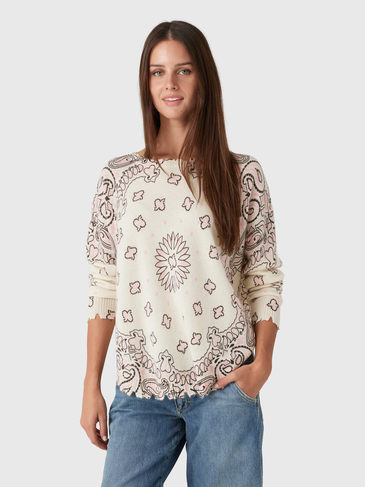 Kujten Women's Mela Bandana Sweater - Saint Bernard