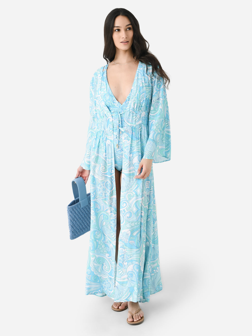 Melissa Odabash Women's Farrah Kaftan - Saint Bernard