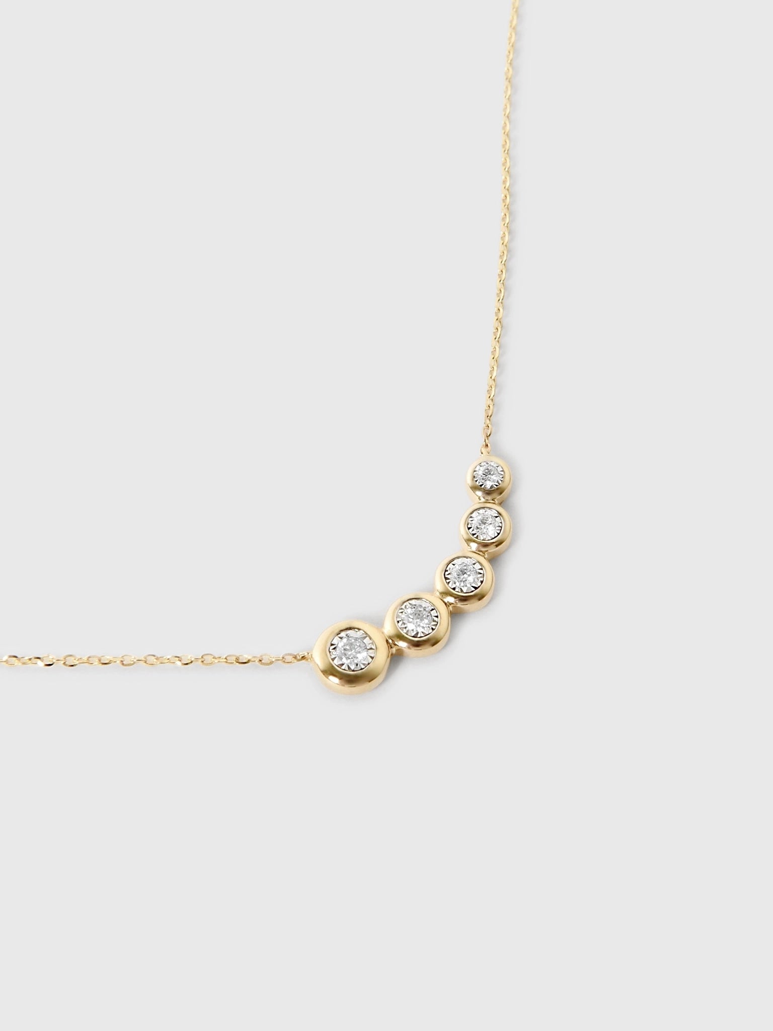 S. Bell Five Diamond Comet Necklace - Saint Bernard