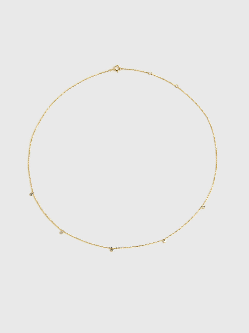 S. Bell Five Diamond Confetti Necklace - Saint Bernard
