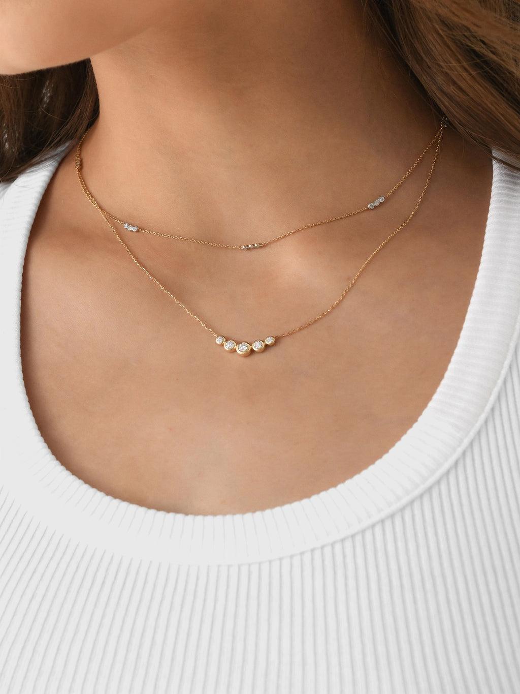 Five Graduated Bezel DiamondxGOLD-alt1