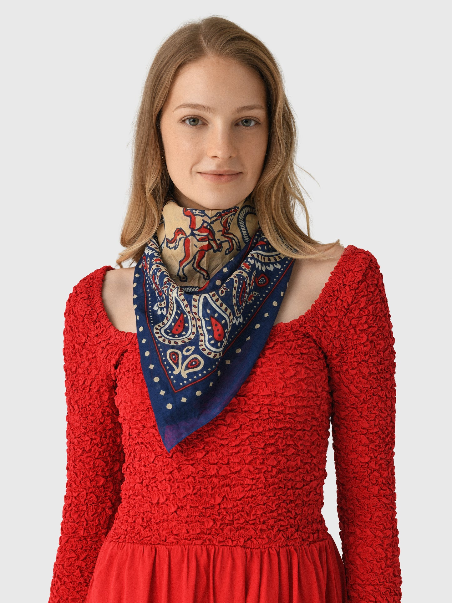Foulard bandana cotonxNAVY-alt1