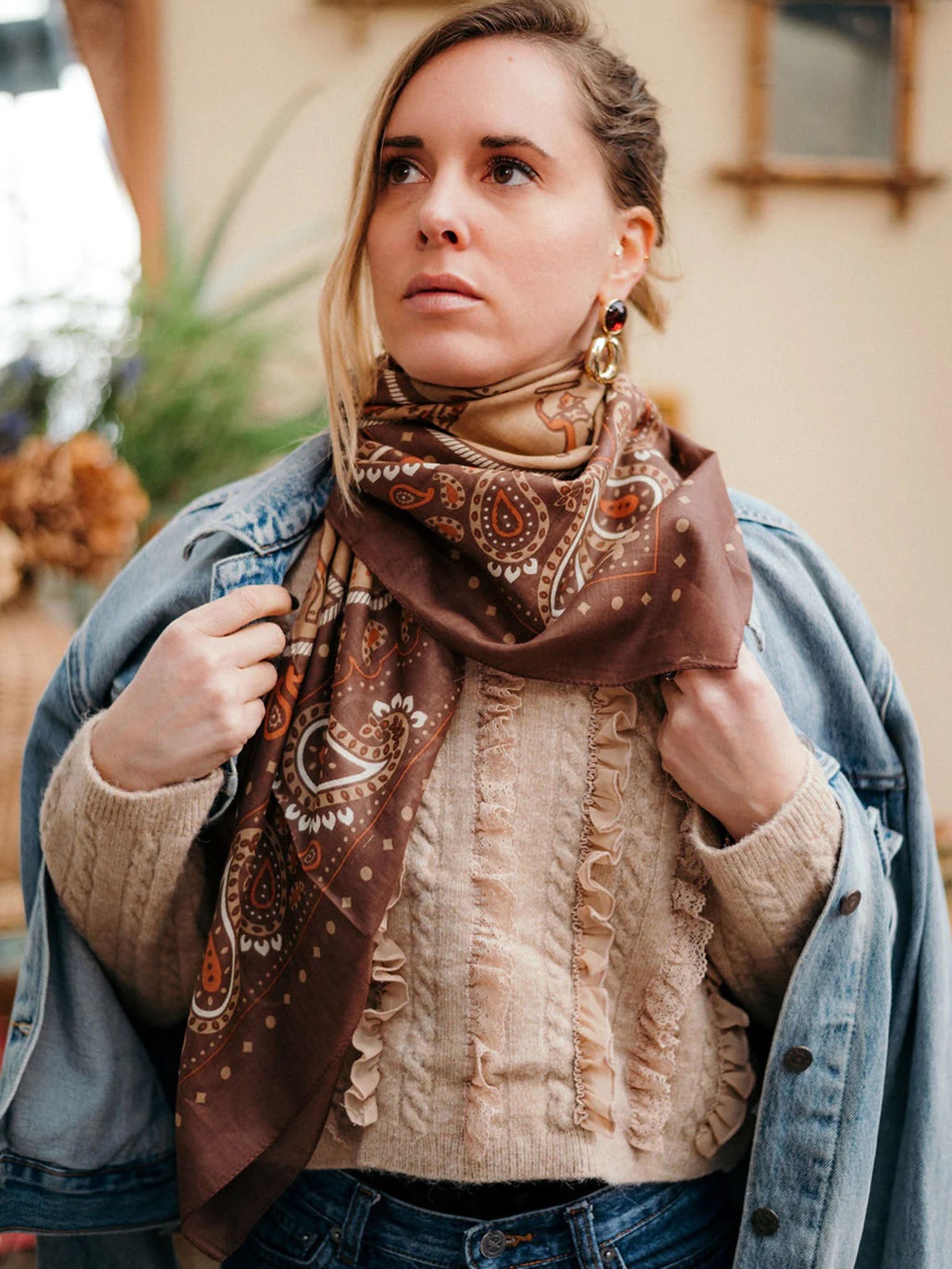 Foulard bandana cotonxRODEOCAPPUCCINO-alt1