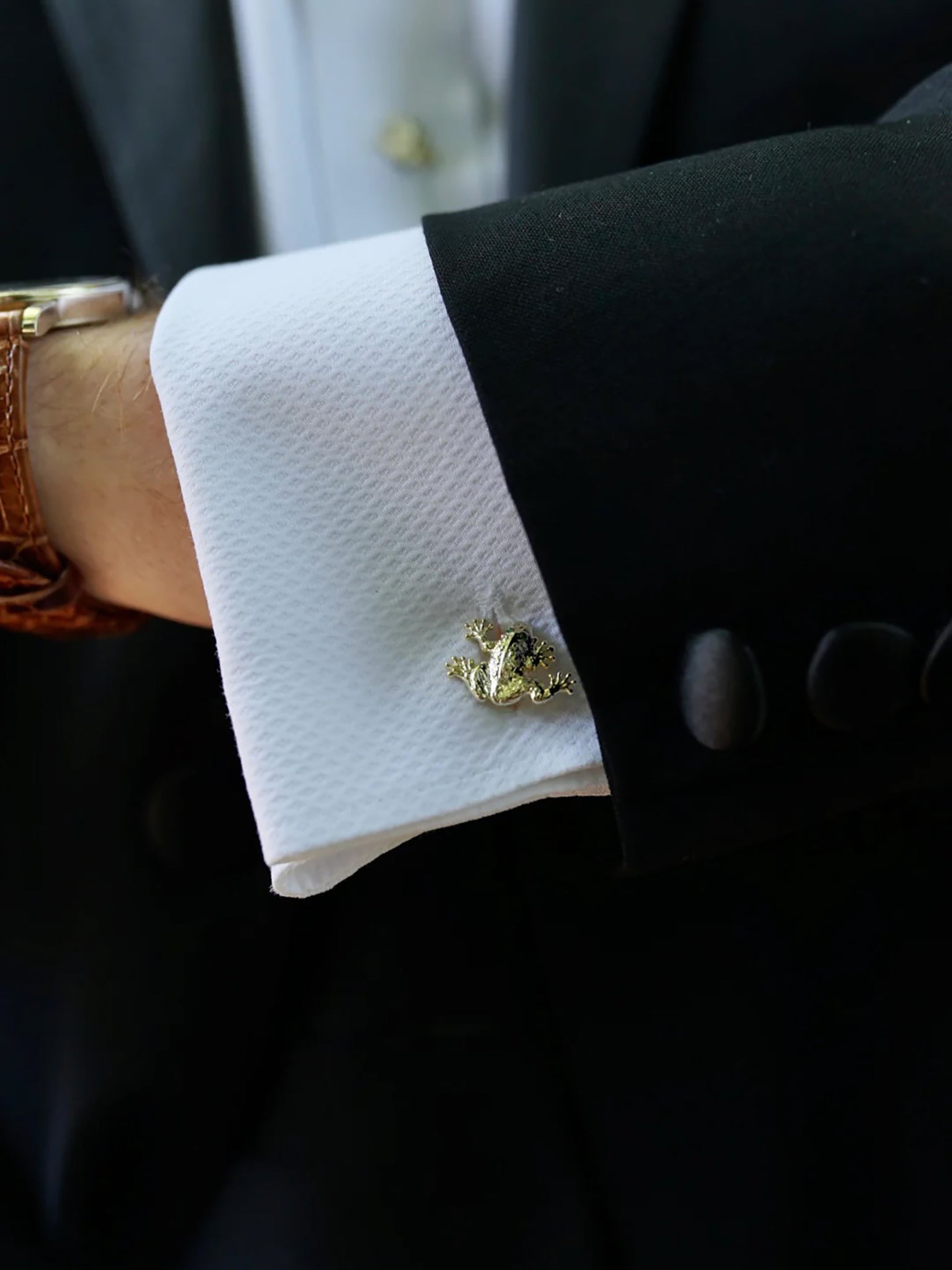 Frog CufflinksxGOLD-alt1
