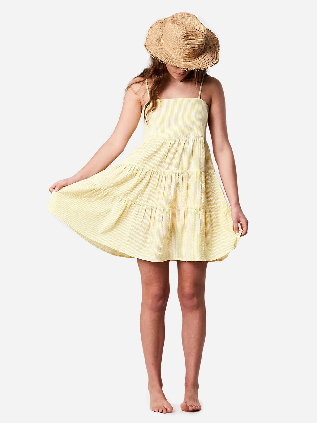 Snapper Rock Girls' Marigold Stripe Beach Dress - Saint Bernard