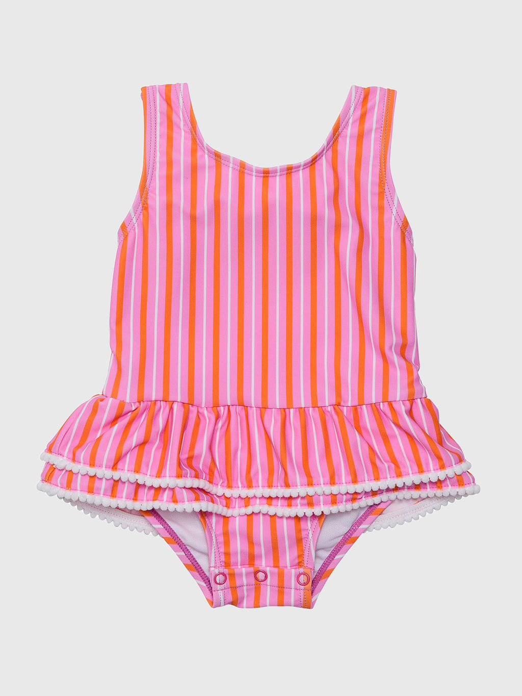 Snapper Rock Girls' Sustainable Skirt One-Piece Swimsuit - Saint Bernard