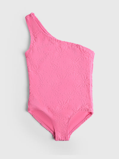 Snapper Rock Girls' One Shoulder One-Piece Swimsuit - Saint Bernard