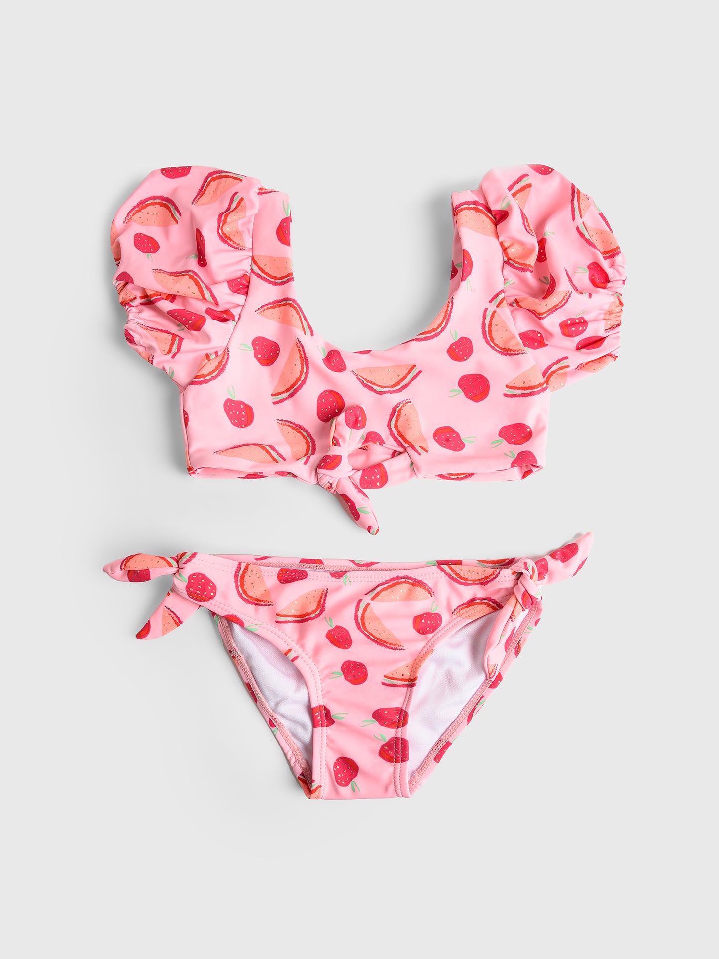 Snapper Rock Girls' Knot Front Bikini Set - Saint Bernard