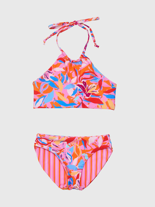 Snapper Rock Girls' Reversible Halter Bikini Set