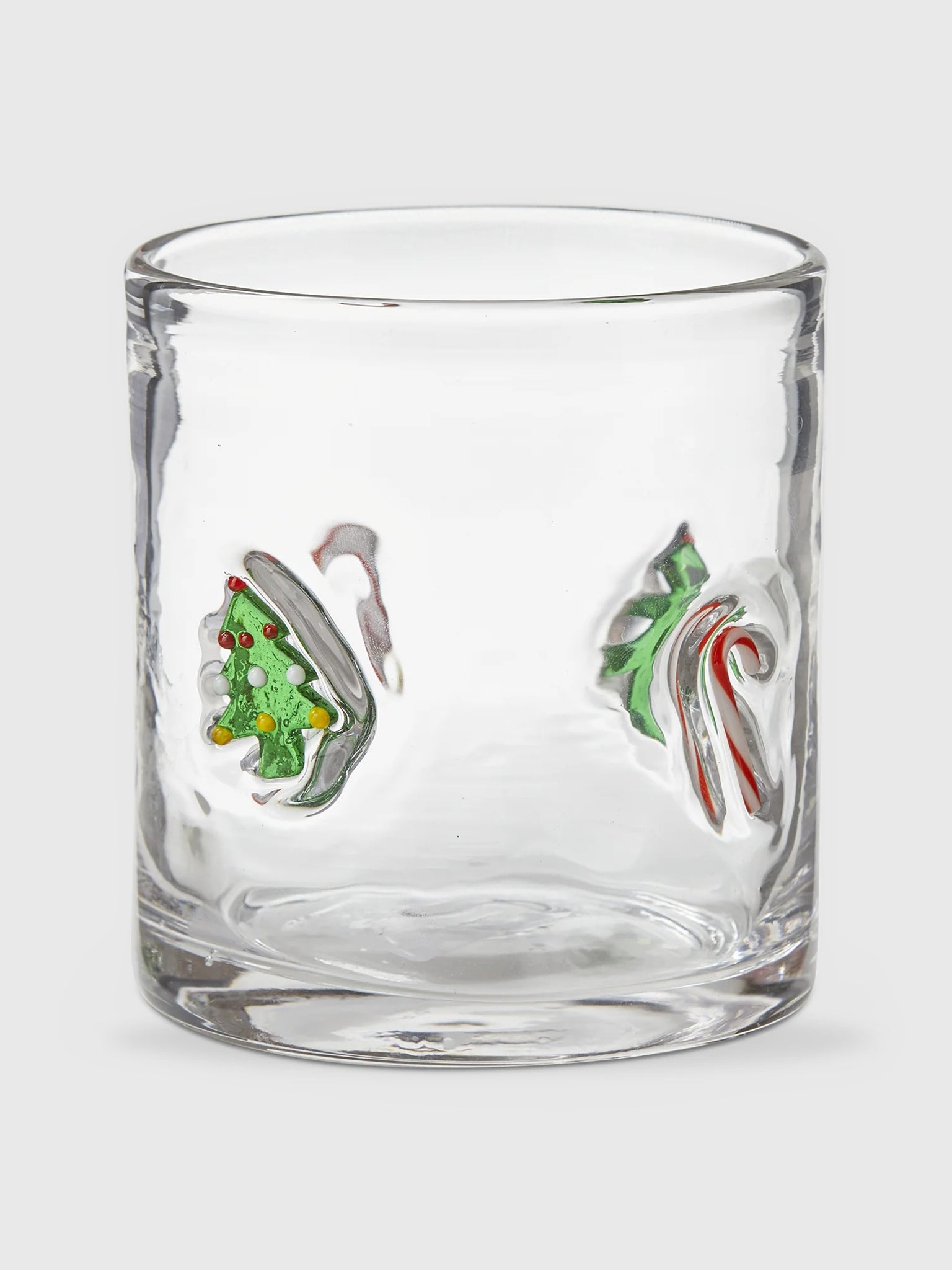 TAG Christmas Tree & Candy Cane Double Old Fashioned Glass - Saint Bernard