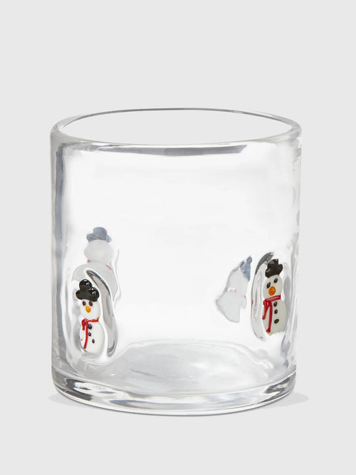 TAG Snowman Double Old Fashioned Glass