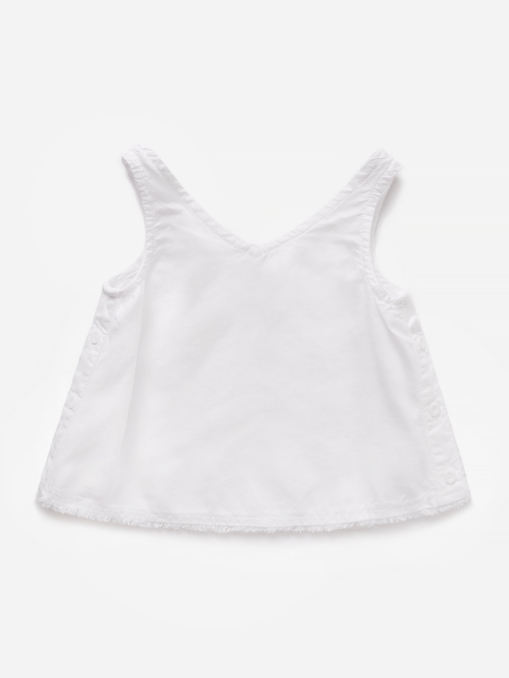 Bella Dahl Girls' Side Button Tank - Saint Bernard