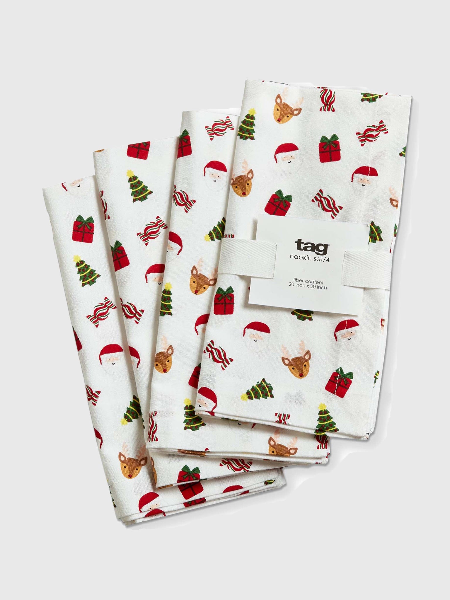TAG Holiday Cheer Napkin Set - Saint Bernard