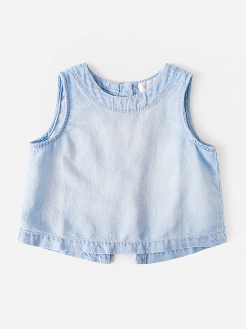 Bella Dahl Girls' Fray Hem Top