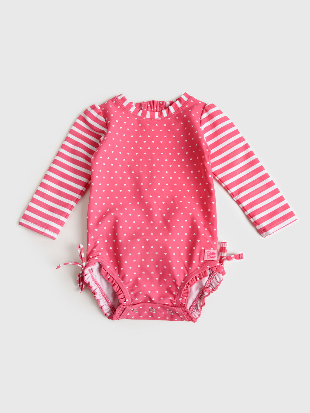 Rufflebutts Baby Girls' Long Sleeve Onesie Rash Guard - Saint Bernard