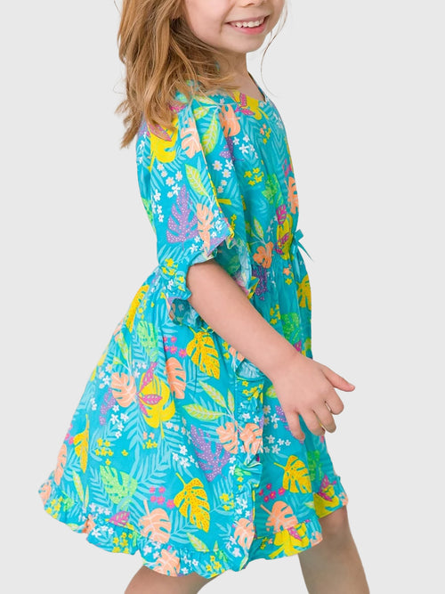 Rufflebutts Girls' Ruffle Trim Cover-Up