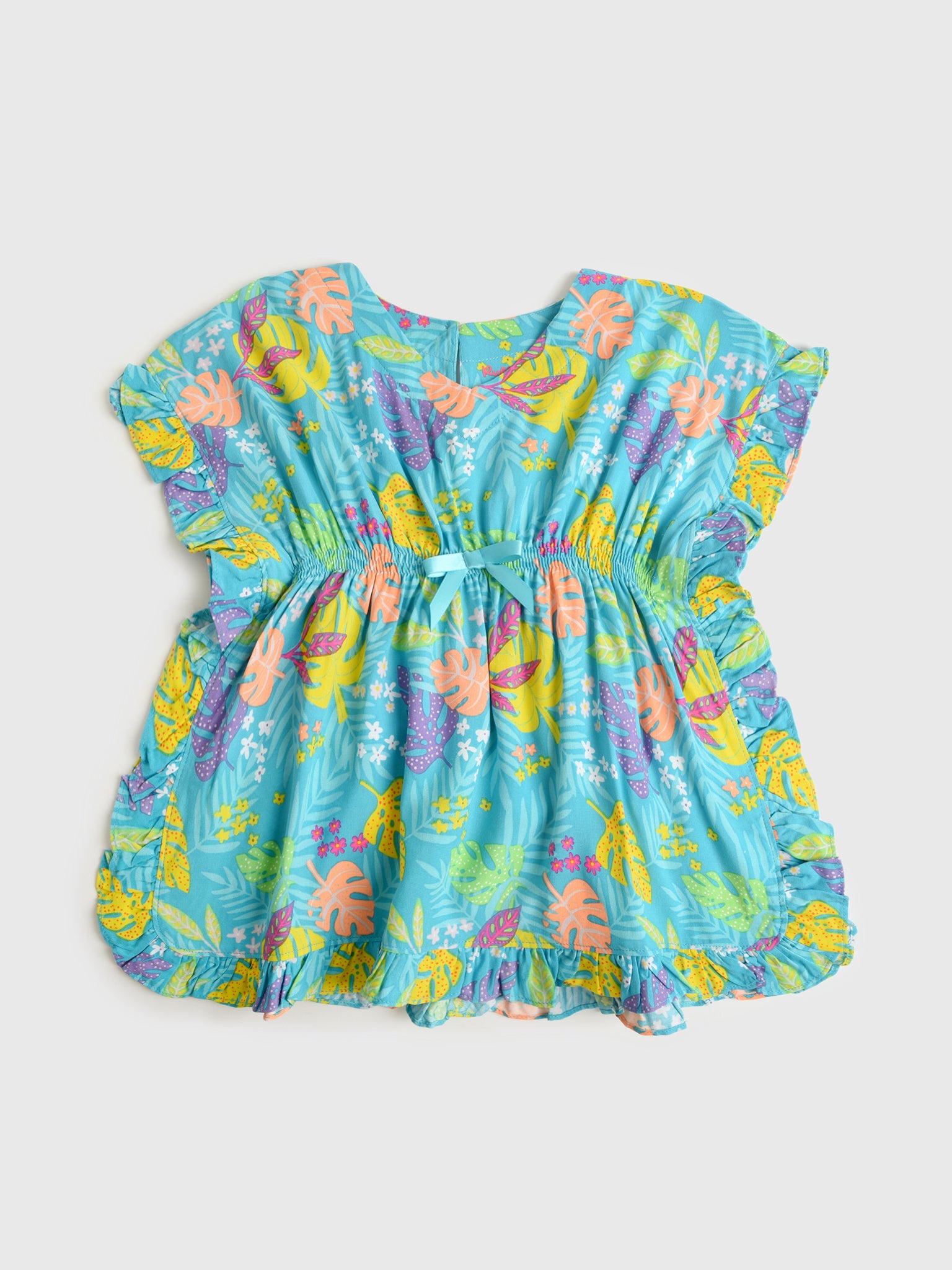 Rufflebutts Girls' Ruffle Trim Cover-Up - Saint Bernard