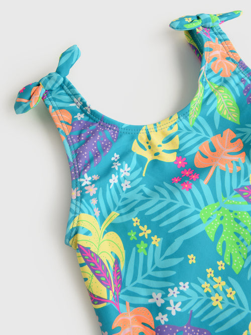 Rufflebutts Girls' Tie Shoulder One-Piece Swimsuit