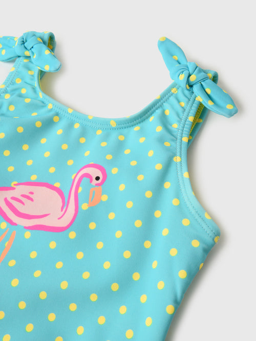 Rufflebutts Girls' Tie Shoulder One-Piece Swimsuit