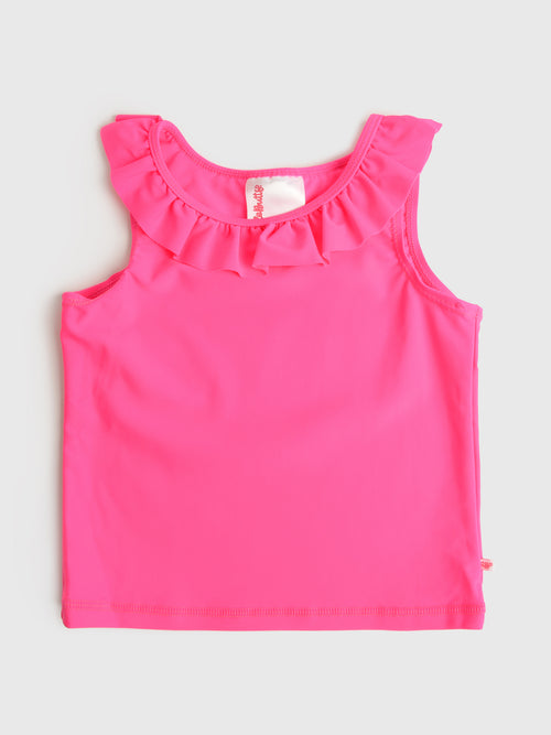 Rufflebutts Girls' Active Ruffle Tank Top