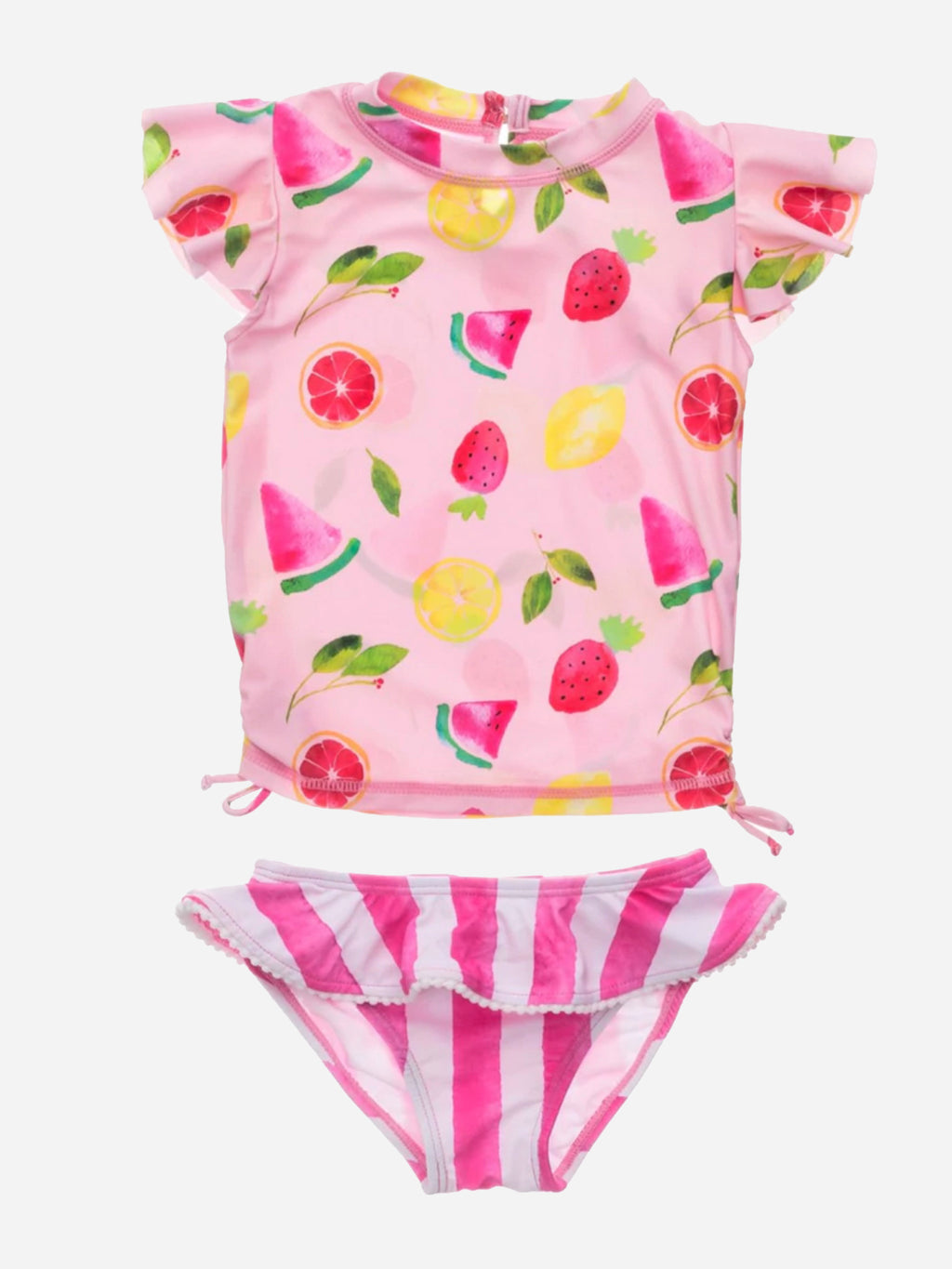 Snapper Rock Baby Girls' Fruit Fiesta Ruffle Swim Set - Saint Bernard