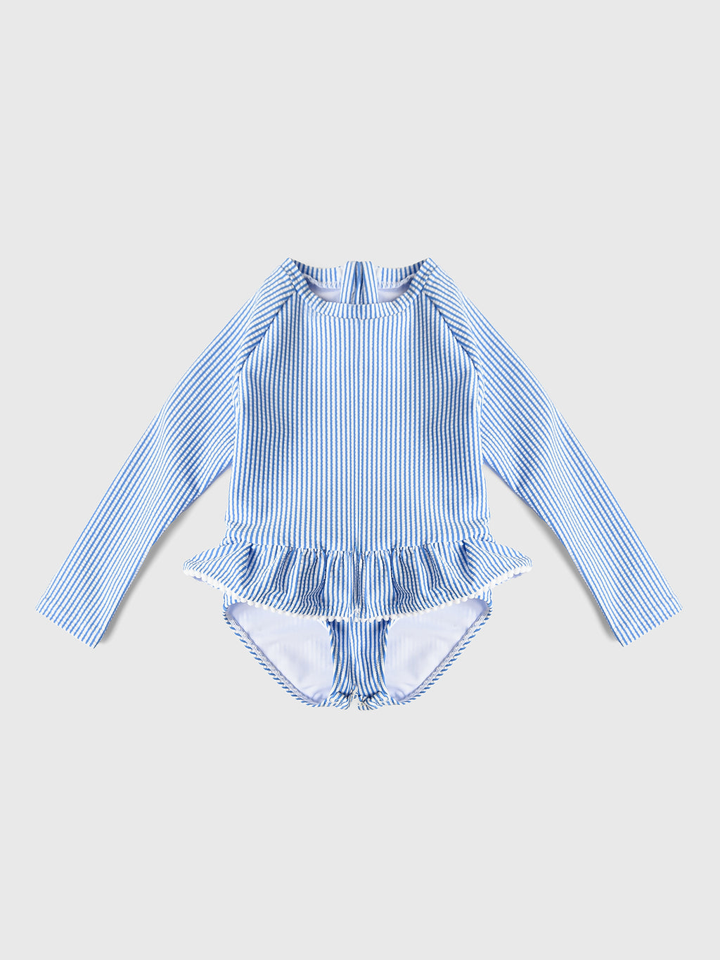 Snapper Rock Girls' Long Sleeve Skirt One-Piece Swimsuit - Saint Bernard