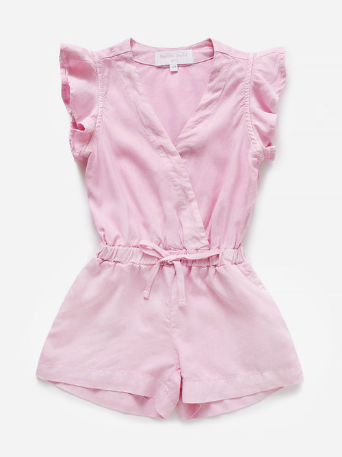 Bella Dahl Girls' Ruffle Sleeve Romper
