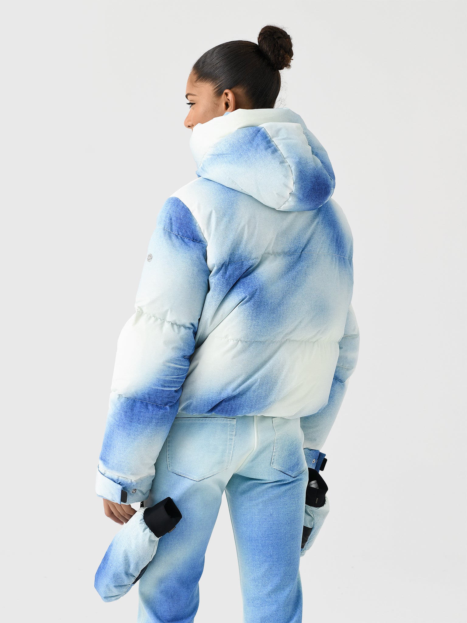 Shop Lacoste Lacoste Live Hooded Cloud Print Fleece Hoodie Lacoste